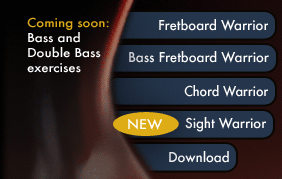 fretboard warrior, bass fretboard warrior, chord warrior, download, e-mail